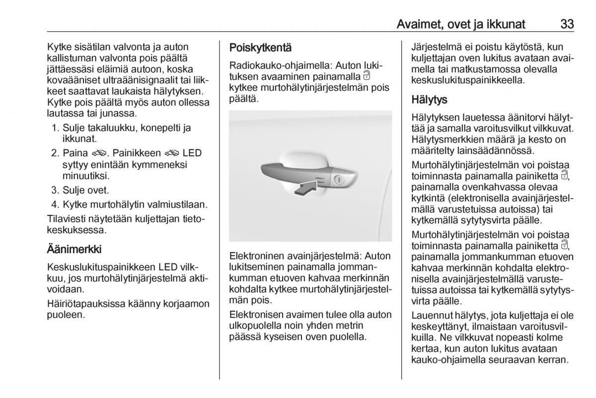 Opel Crossland X omistajan kasikirja / page 35