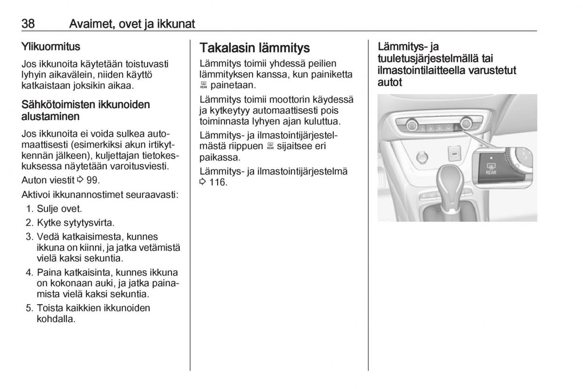 Opel Crossland X omistajan kasikirja / page 40