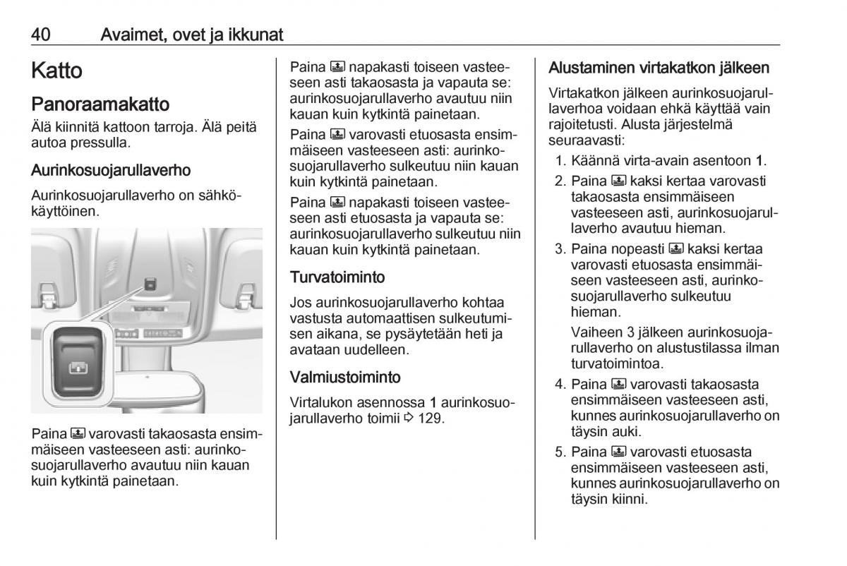 Opel Crossland X omistajan kasikirja / page 42