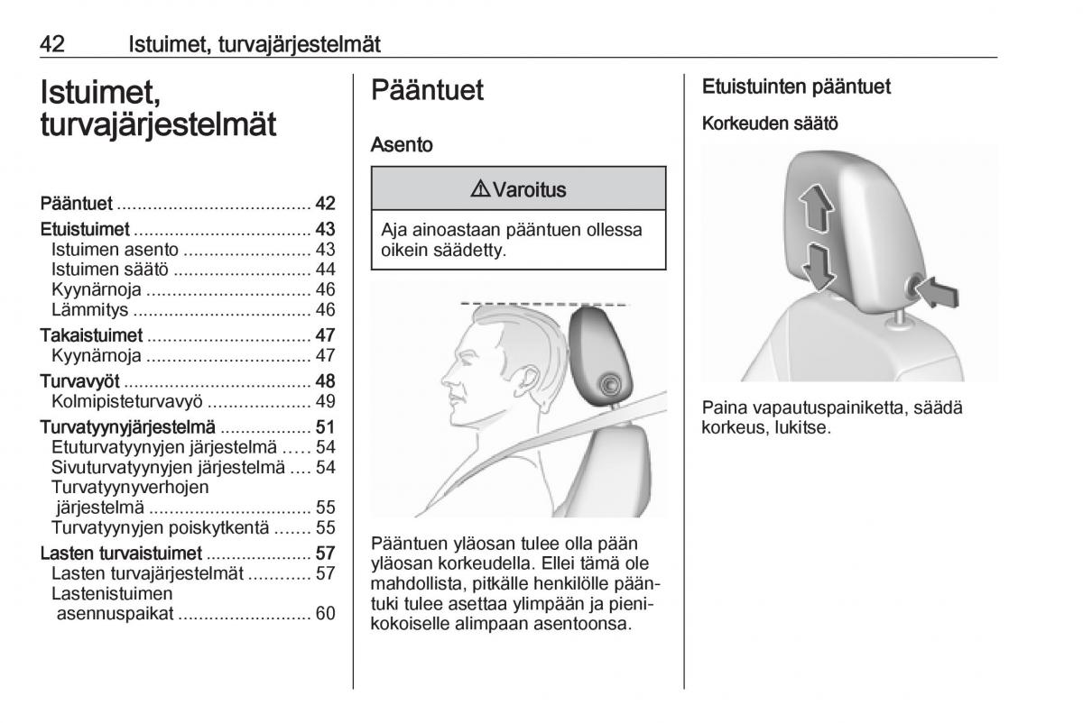 Opel Crossland X omistajan kasikirja / page 44