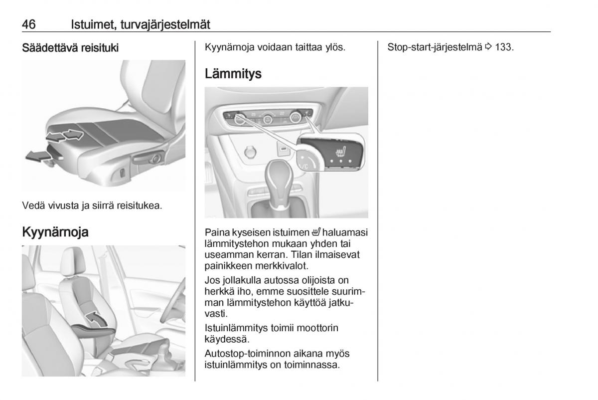 Opel Crossland X omistajan kasikirja / page 48