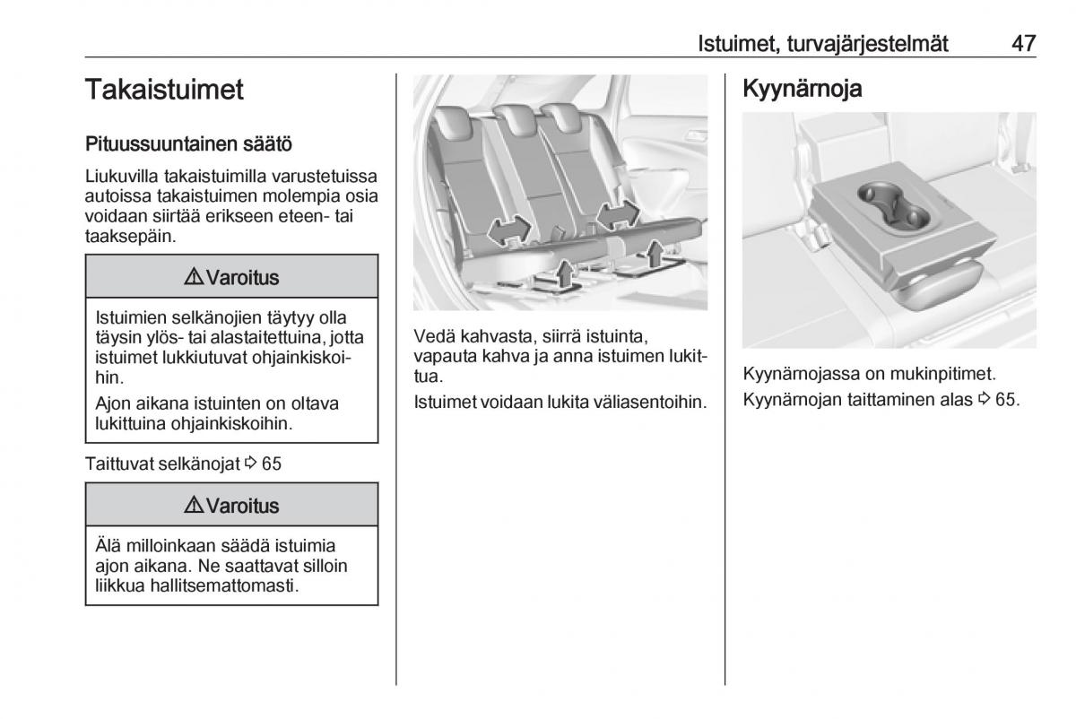 Opel Crossland X omistajan kasikirja / page 49