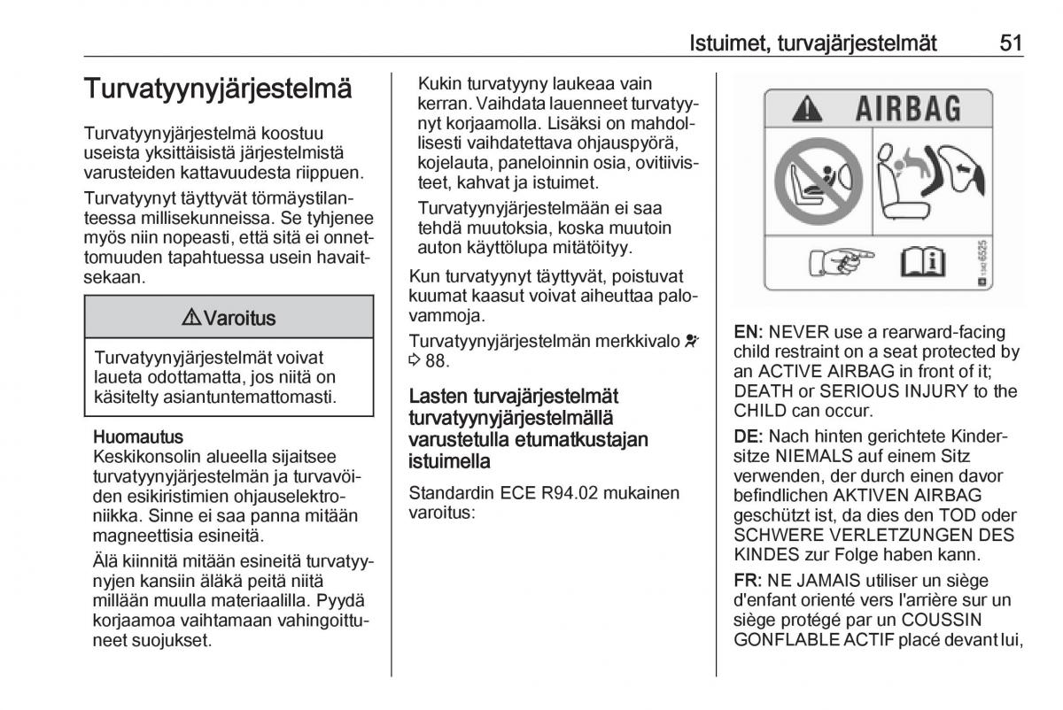 Opel Crossland X omistajan kasikirja / page 53