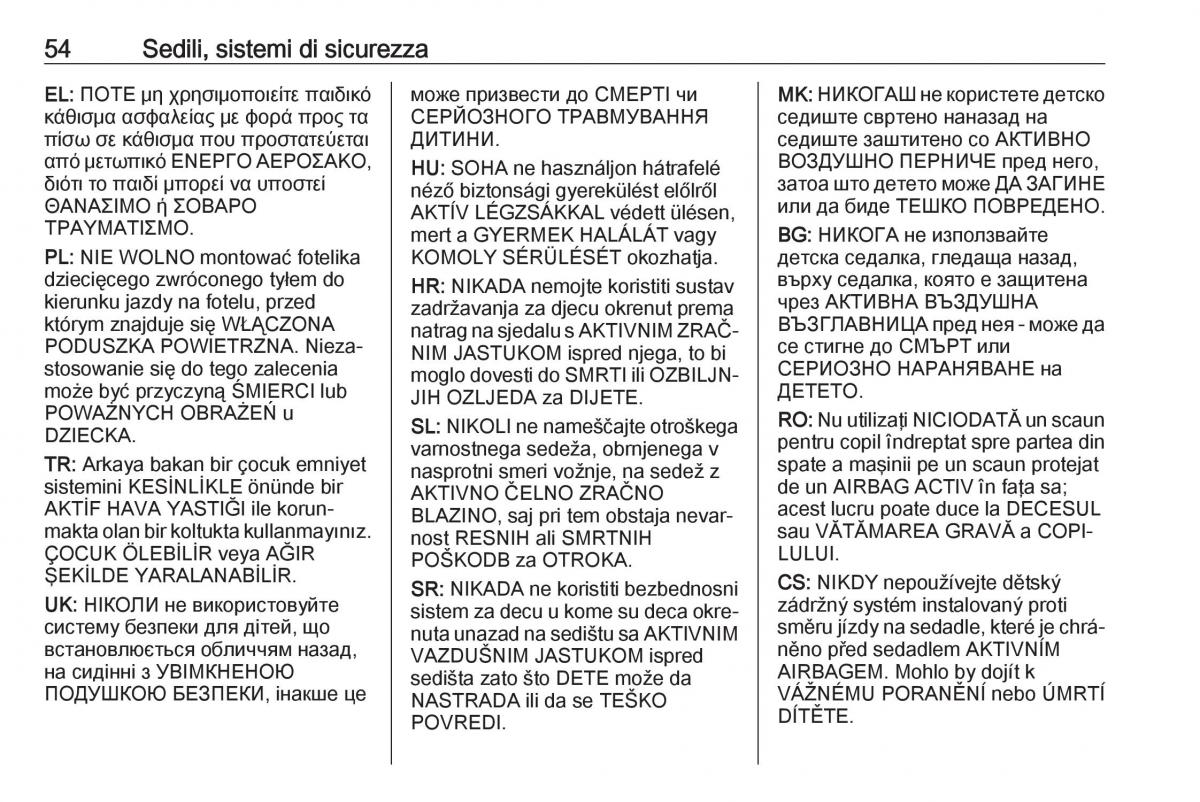 Opel Crossland X manuale del proprietario / page 56