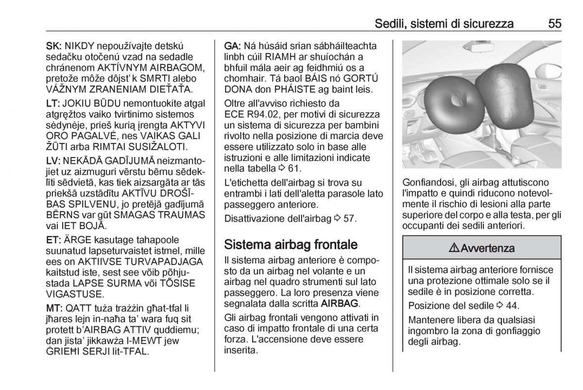 Opel Crossland X manuale del proprietario / page 57