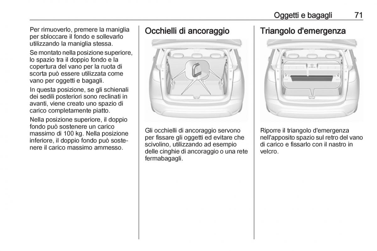 Opel Crossland X manuale del proprietario / page 73