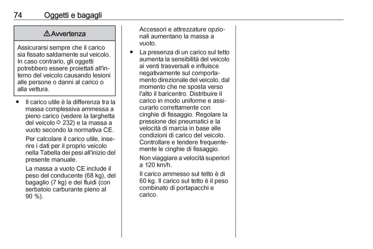 Opel Crossland X manuale del proprietario / page 76