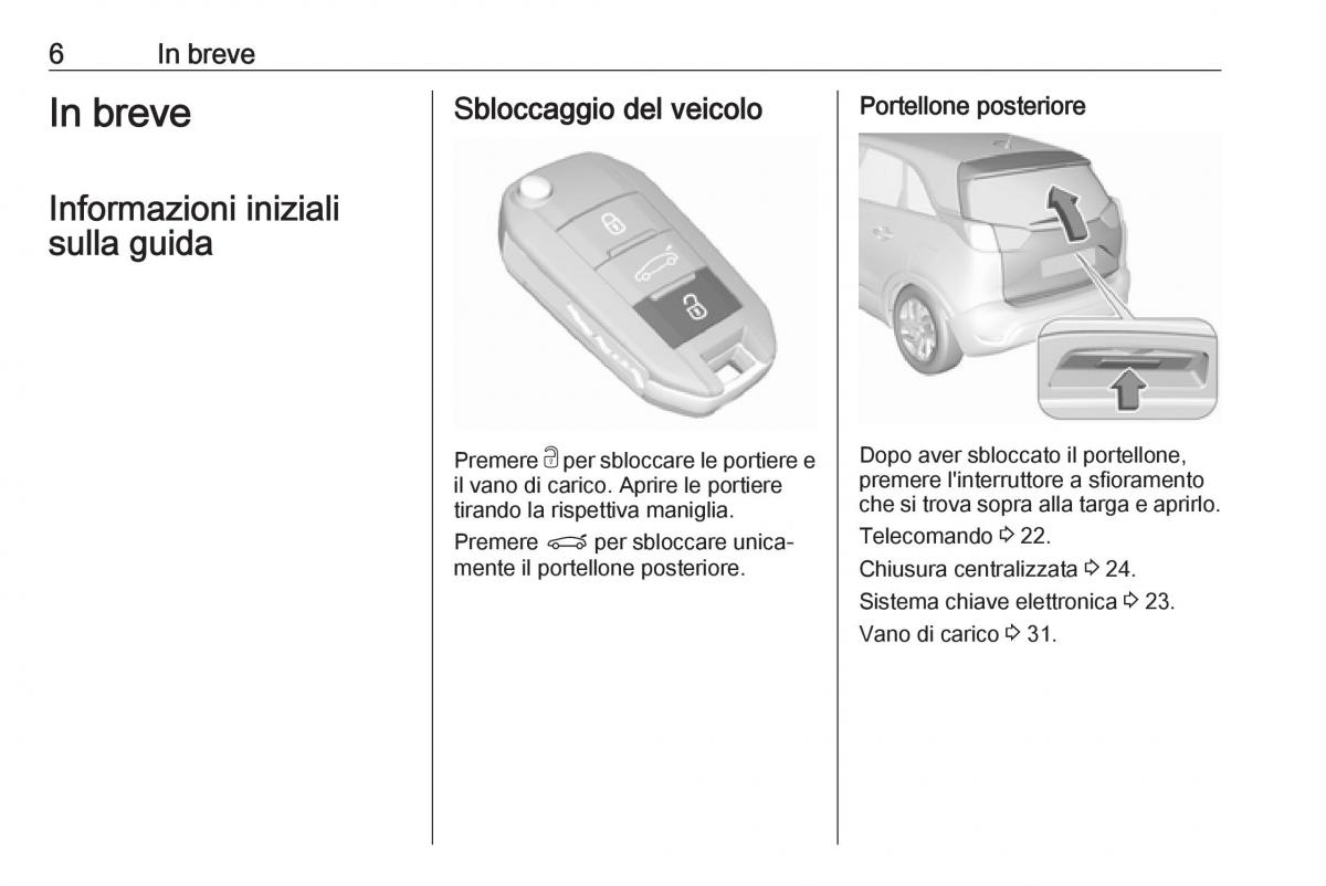 Opel Crossland X manuale del proprietario / page 8