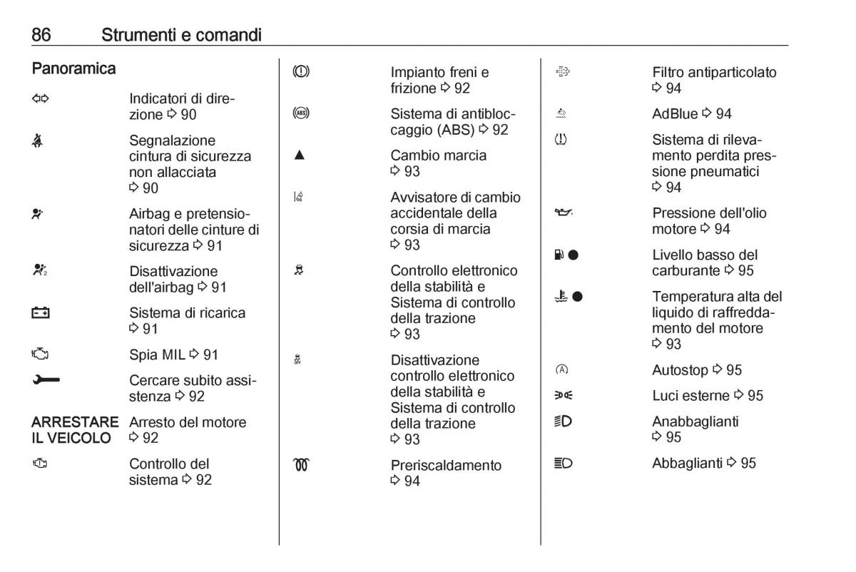 Opel Crossland X manuale del proprietario / page 88