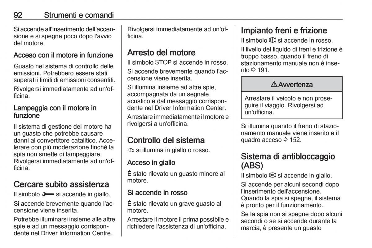 Opel Crossland X manuale del proprietario / page 94