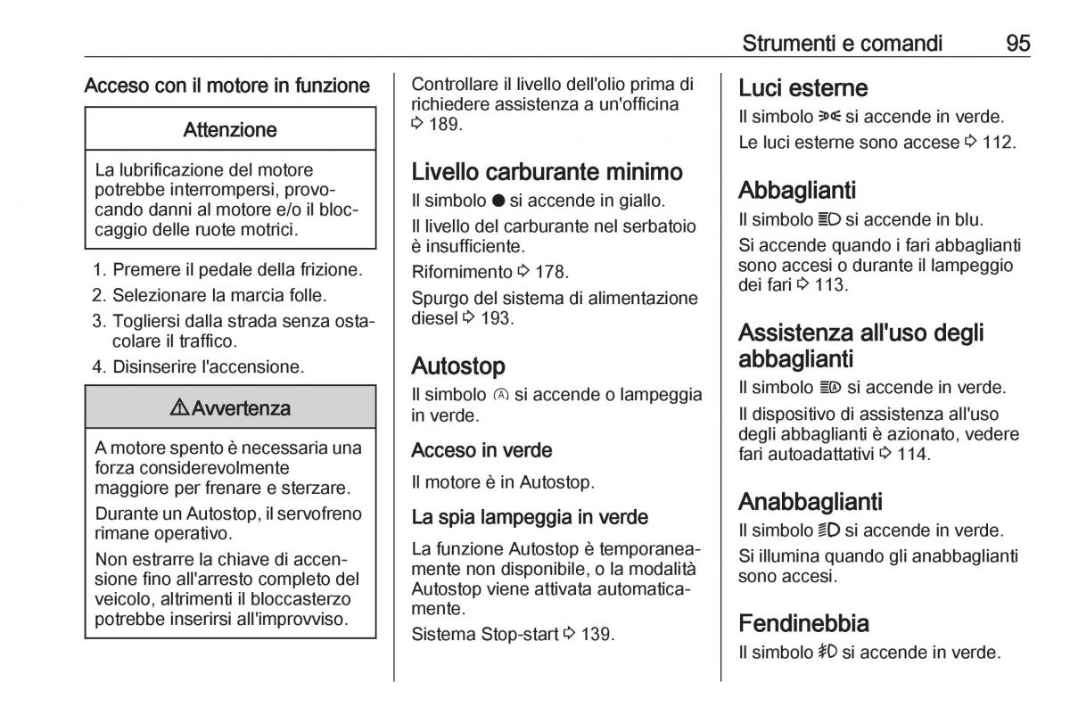 Opel Crossland X manuale del proprietario / page 97