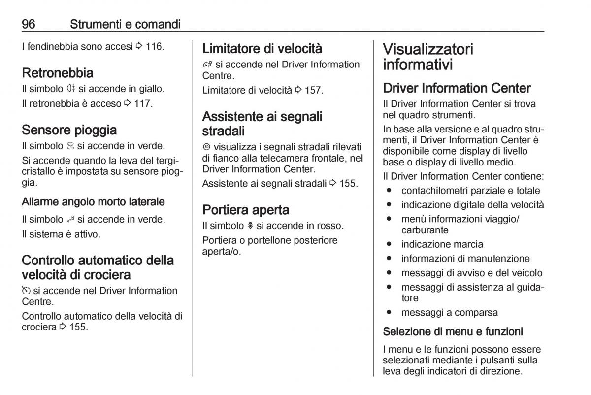 Opel Crossland X manuale del proprietario / page 98