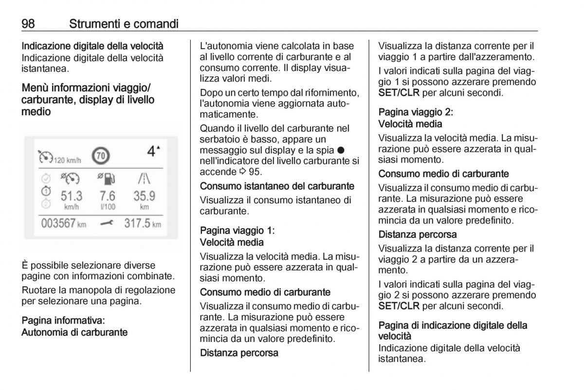 Opel Crossland X manuale del proprietario / page 100