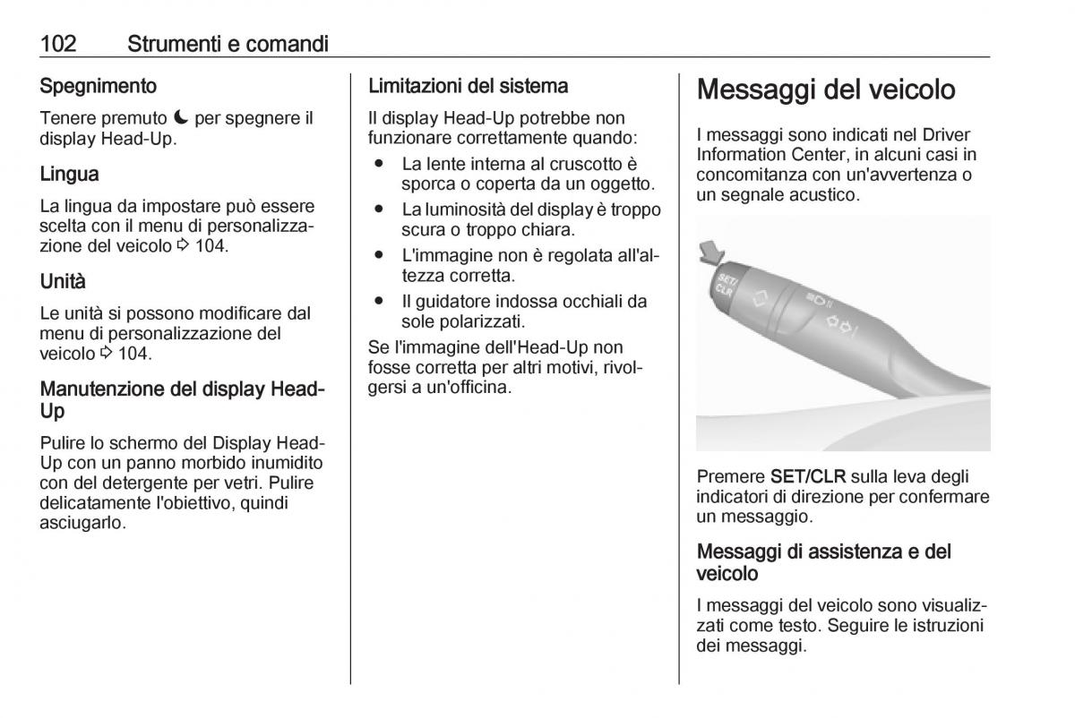 Opel Crossland X manuale del proprietario / page 104