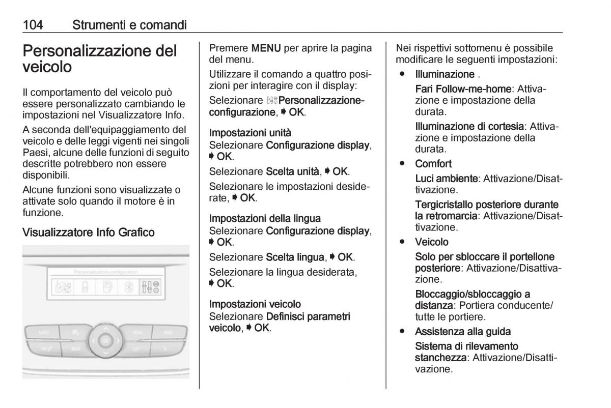 Opel Crossland X manuale del proprietario / page 106