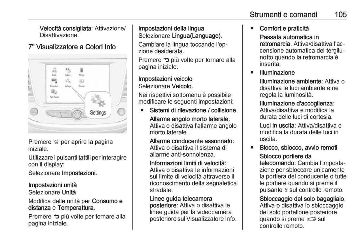 Opel Crossland X manuale del proprietario / page 107