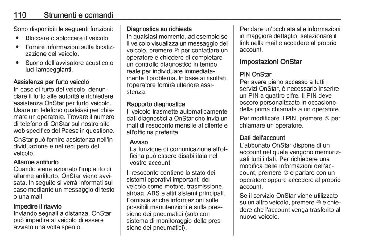 Opel Crossland X manuale del proprietario / page 112