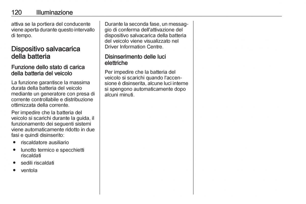 Opel Crossland X manuale del proprietario / page 122