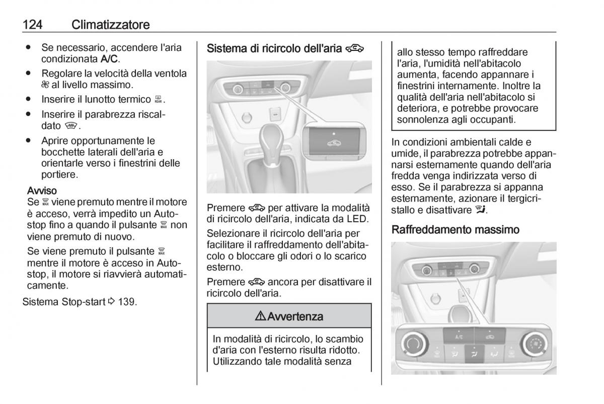 Opel Crossland X manuale del proprietario / page 126