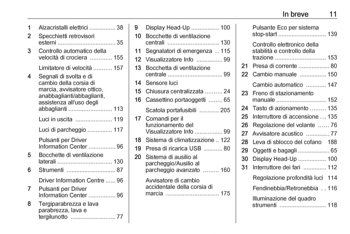 Opel Crossland X manuale del proprietario / page 13