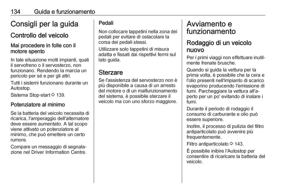 Opel Crossland X manuale del proprietario / page 136