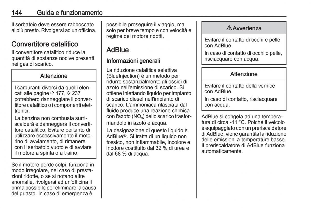 Opel Crossland X manuale del proprietario / page 146