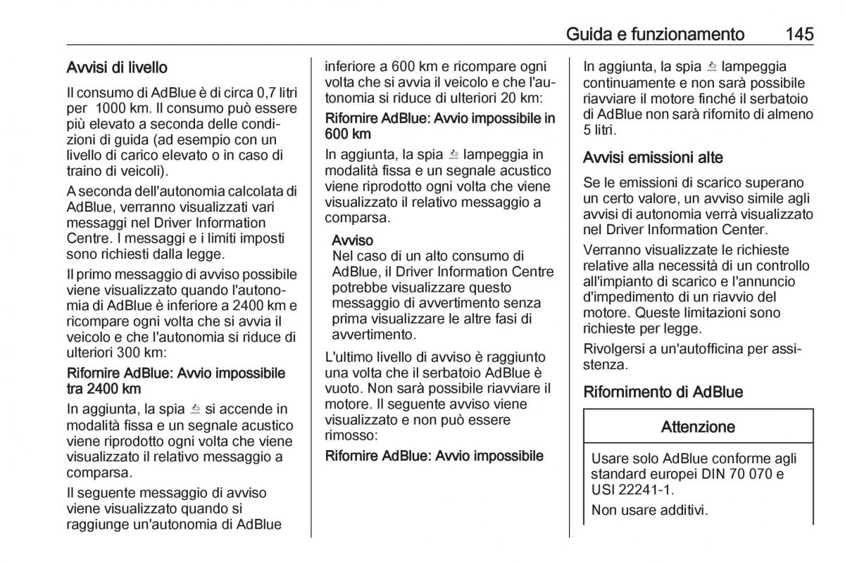 Opel Crossland X manuale del proprietario / page 147