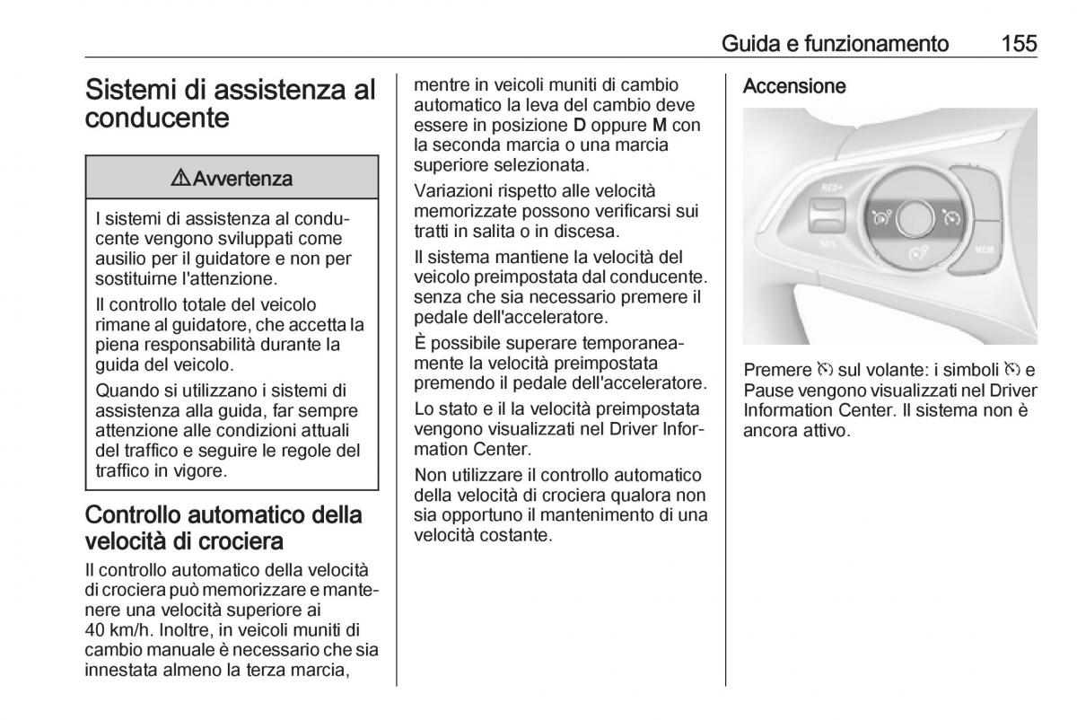 Opel Crossland X manuale del proprietario / page 157