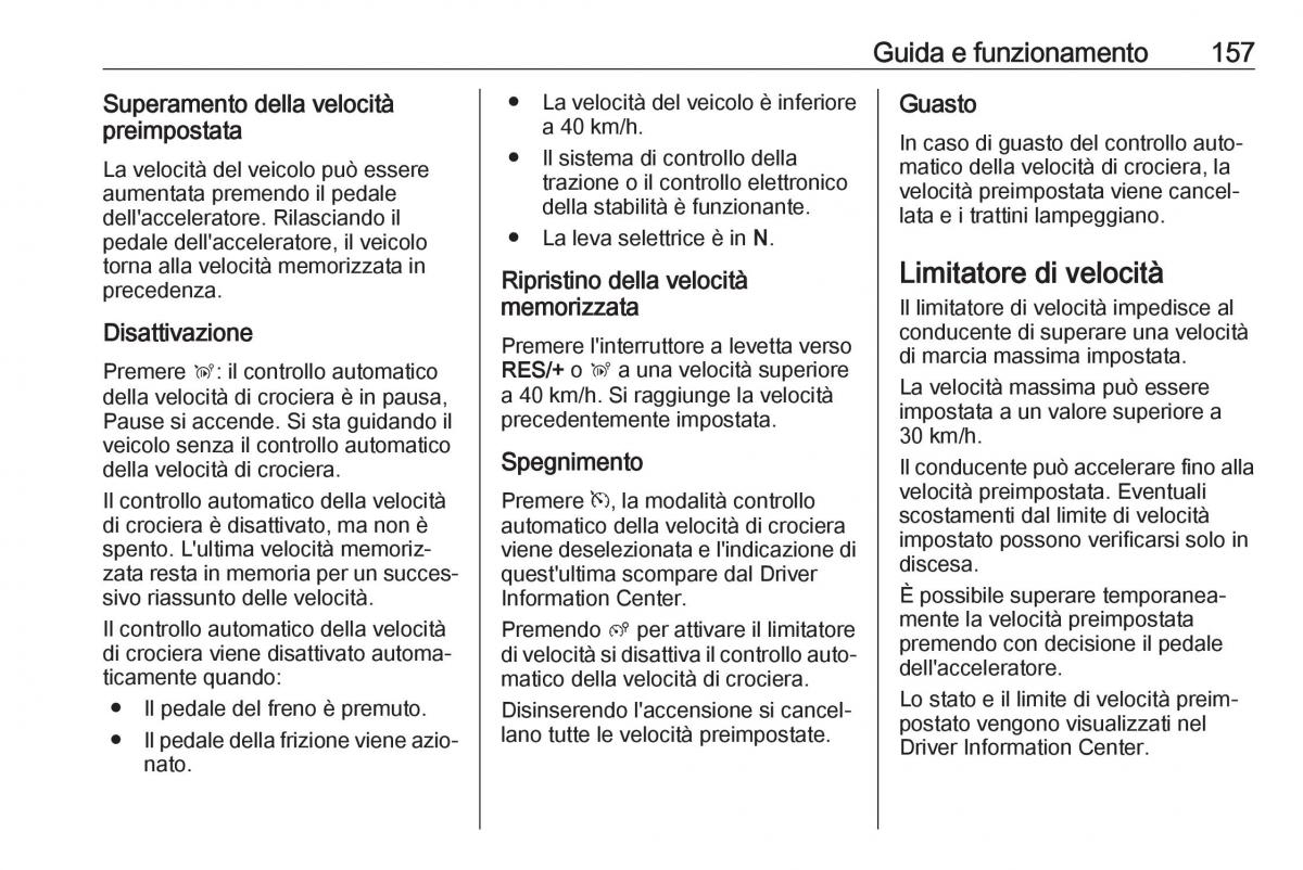 Opel Crossland X manuale del proprietario / page 159