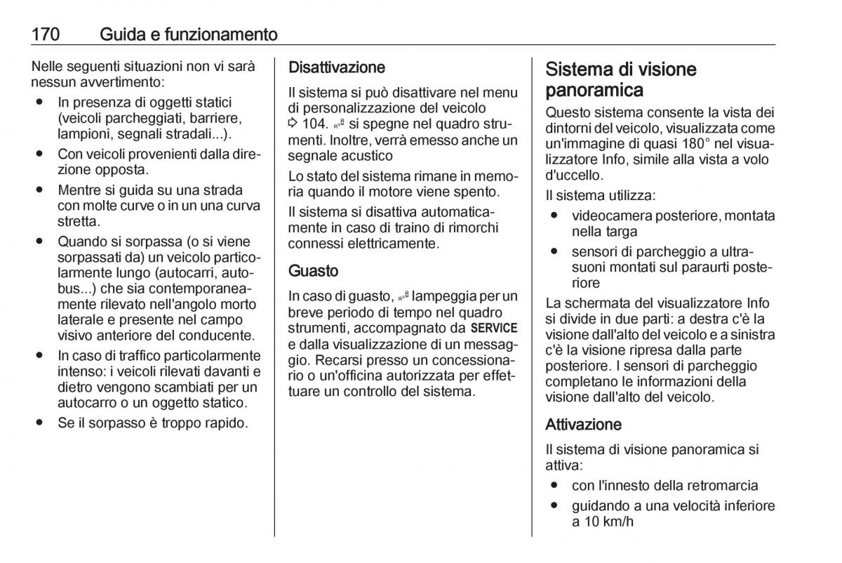 Opel Crossland X manuale del proprietario / page 172