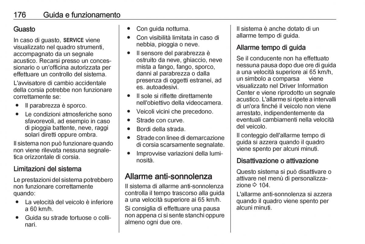 Opel Crossland X manuale del proprietario / page 178