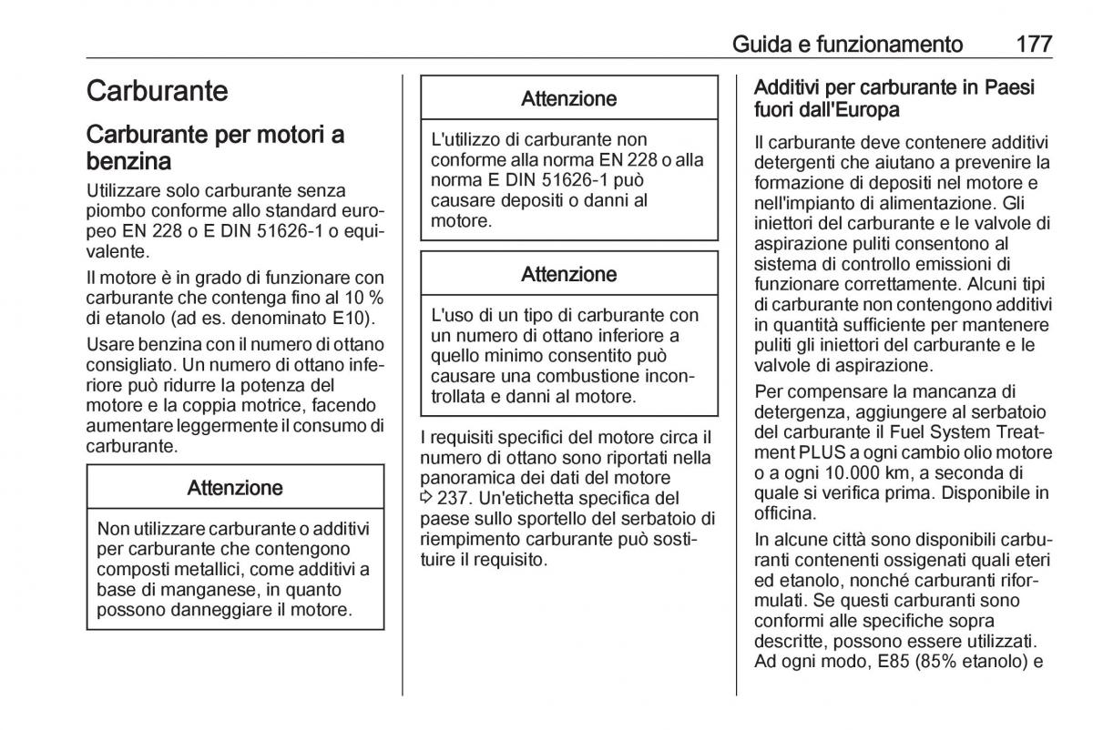 Opel Crossland X manuale del proprietario / page 179