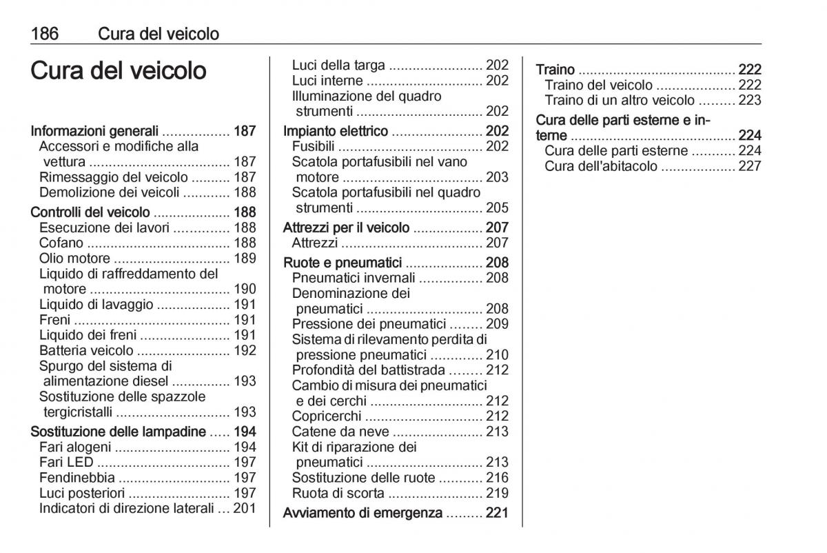 Opel Crossland X manuale del proprietario / page 188