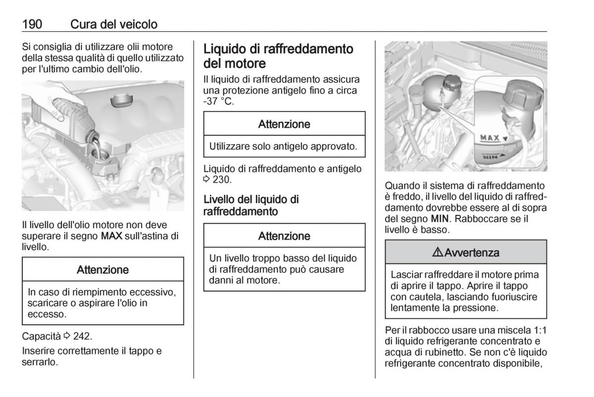 Opel Crossland X manuale del proprietario / page 192