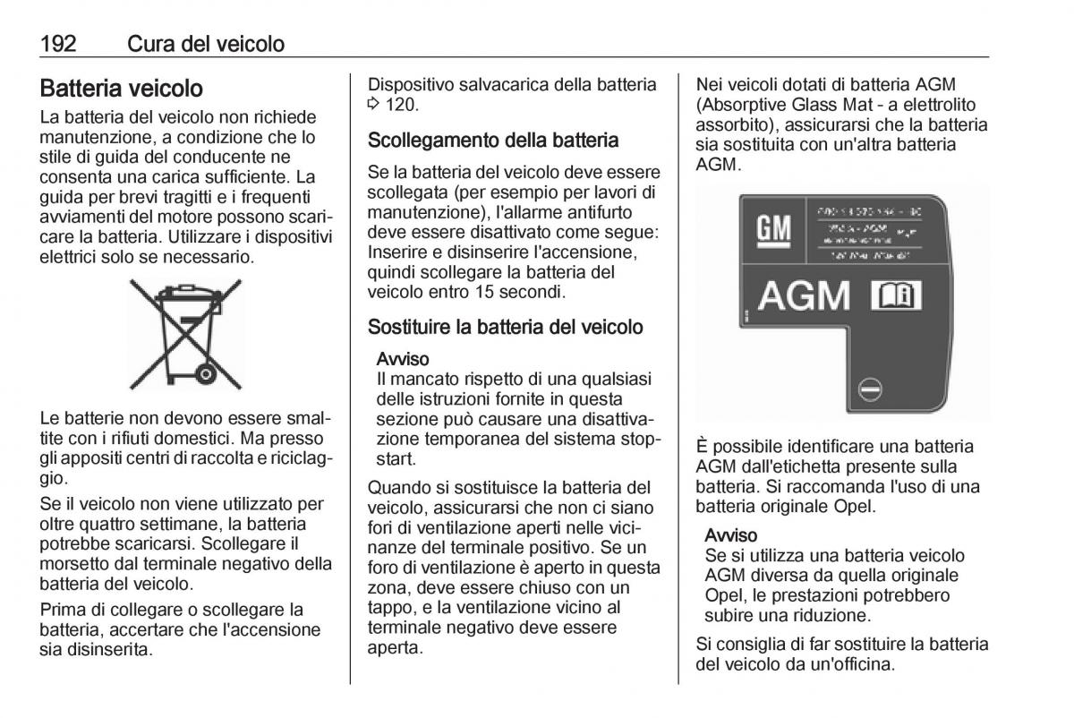 Opel Crossland X manuale del proprietario / page 194