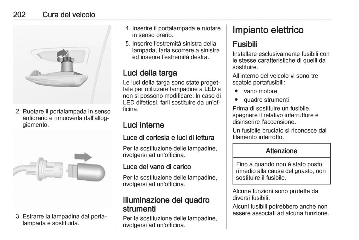 Opel Crossland X manuale del proprietario / page 204