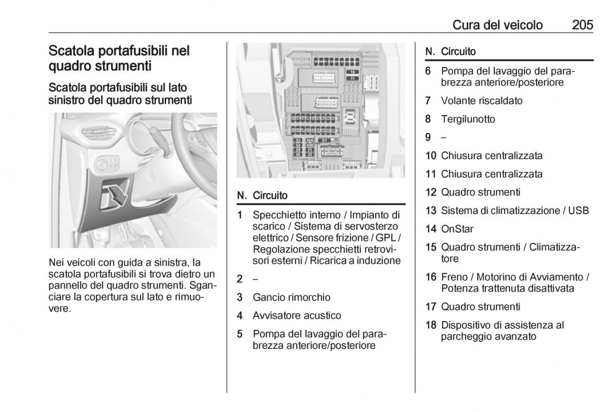 Opel Crossland X manuale del proprietario / page 207