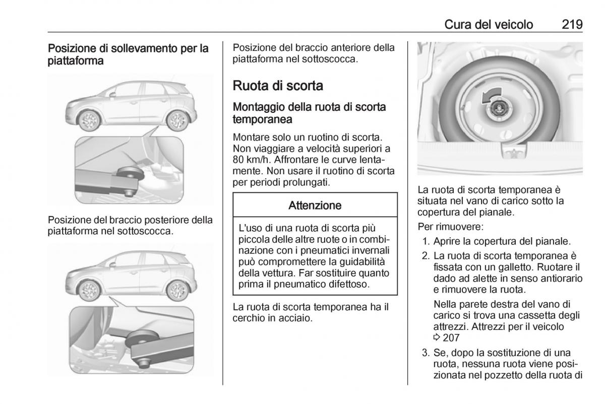 Opel Crossland X manuale del proprietario / page 221