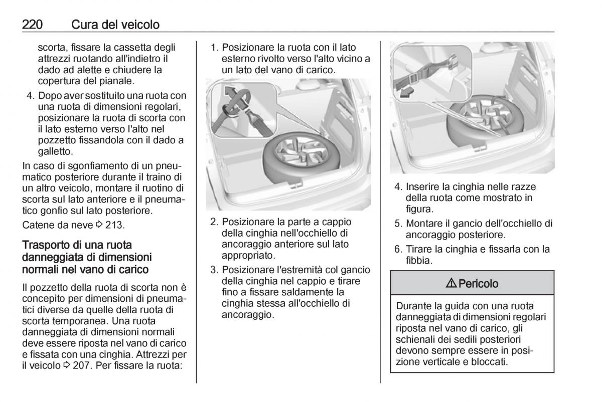 Opel Crossland X manuale del proprietario / page 222