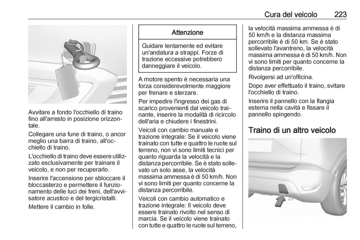 Opel Crossland X manuale del proprietario / page 225