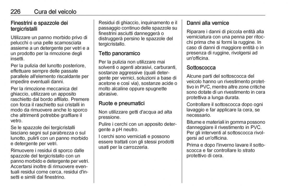 Opel Crossland X manuale del proprietario / page 228