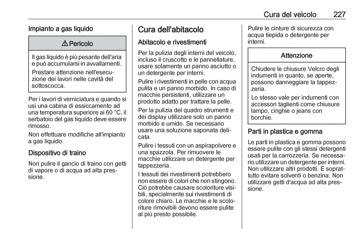 Opel Crossland X manuale del proprietario / page 229