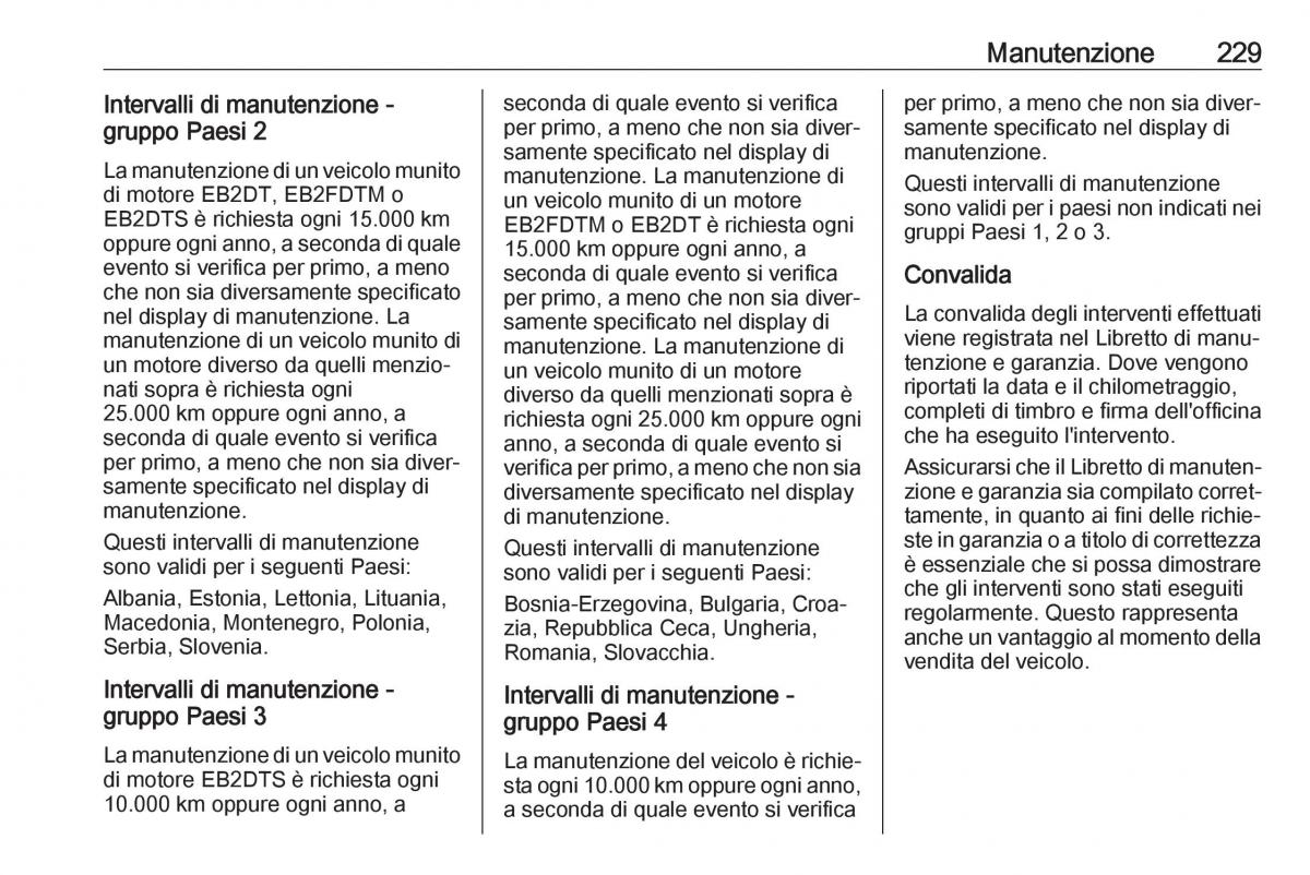 Opel Crossland X manuale del proprietario / page 231