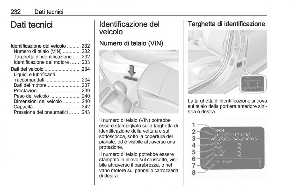 Opel Crossland X manuale del proprietario / page 234