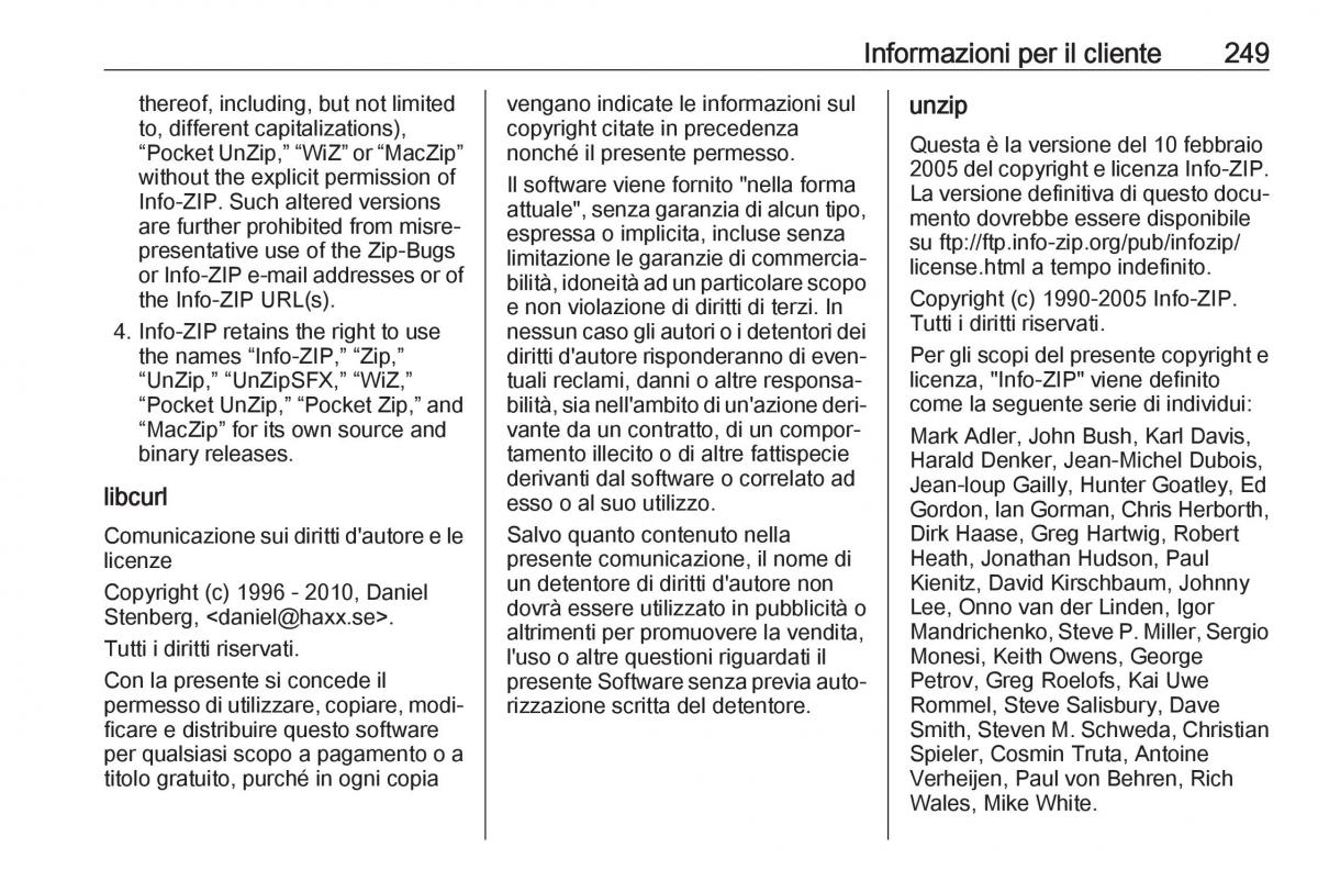 Opel Crossland X manuale del proprietario / page 251