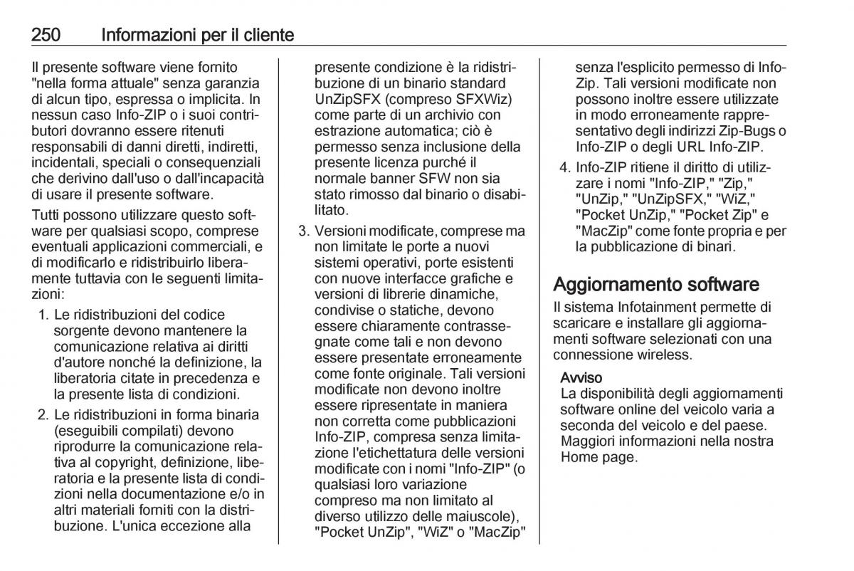 Opel Crossland X manuale del proprietario / page 252