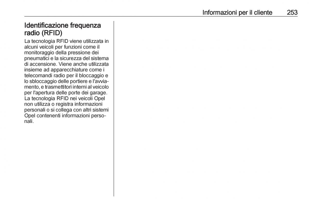 Opel Crossland X manuale del proprietario / page 255