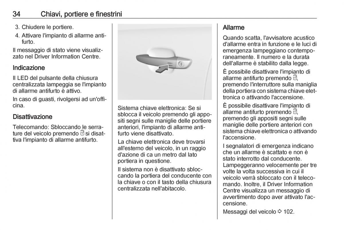 Opel Crossland X manuale del proprietario / page 36