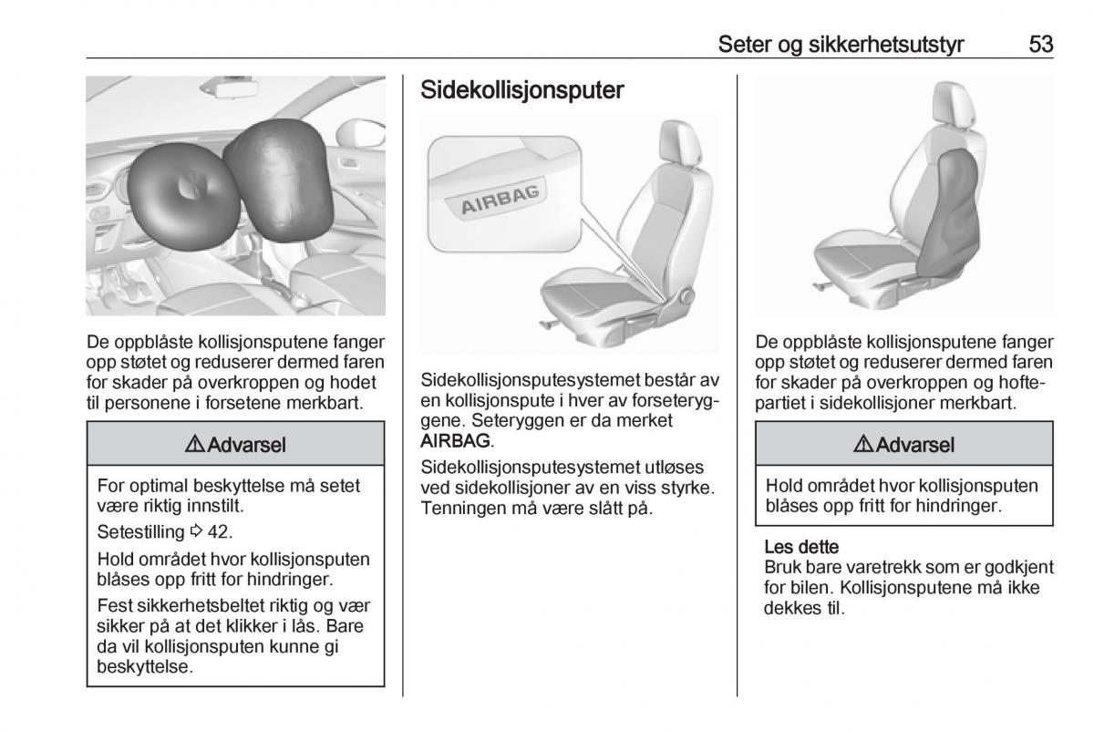 Opel Crossland X bruksanvisningen / page 55