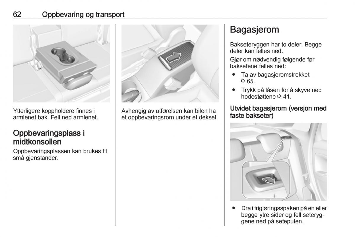 Opel Crossland X bruksanvisningen / page 64